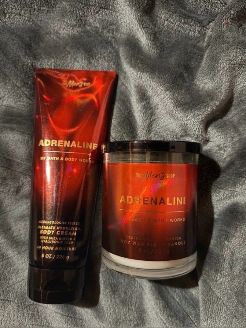 Bath & Body Works Adrenaline Red Body Cream & Scented Candle